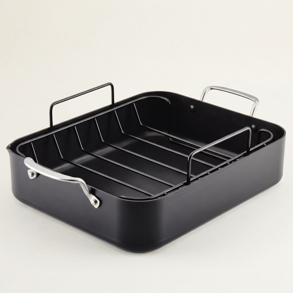 KitchenAid Hard Anodized Roaster with Nonstick Rack, 13" x 15.75"
