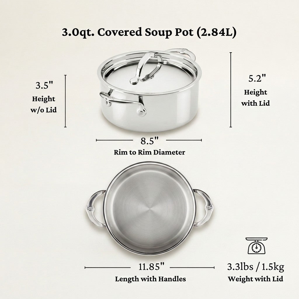 Hestan ProBond Luxe Covered Soup Pot, 3 Qt