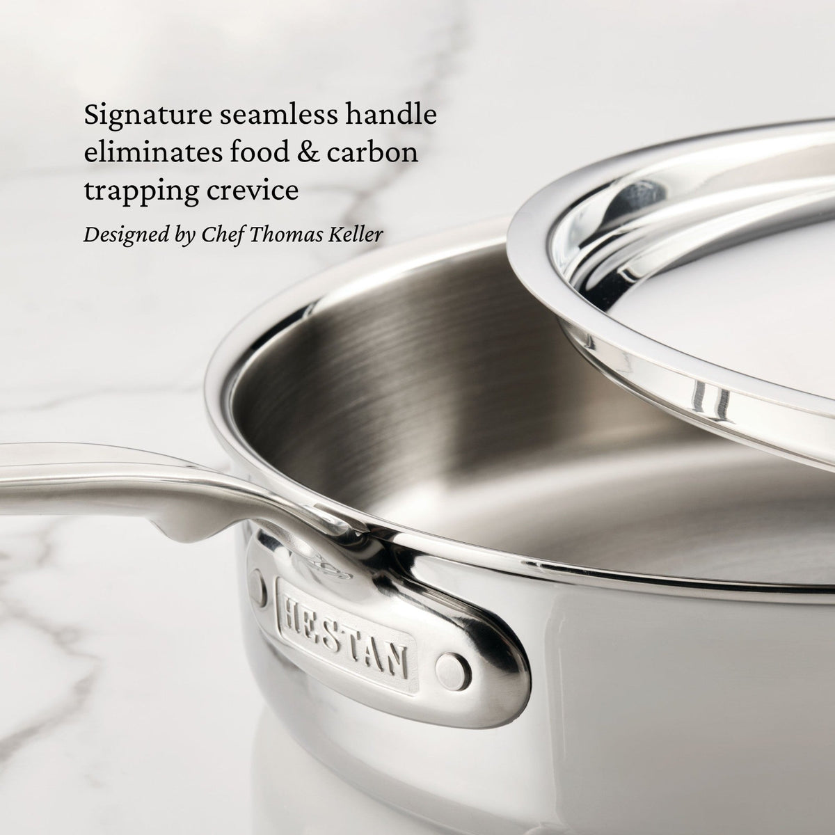 Hestan ProBond Luxe Covered Sauté Pan with Helper Handle, 3.5 Qt