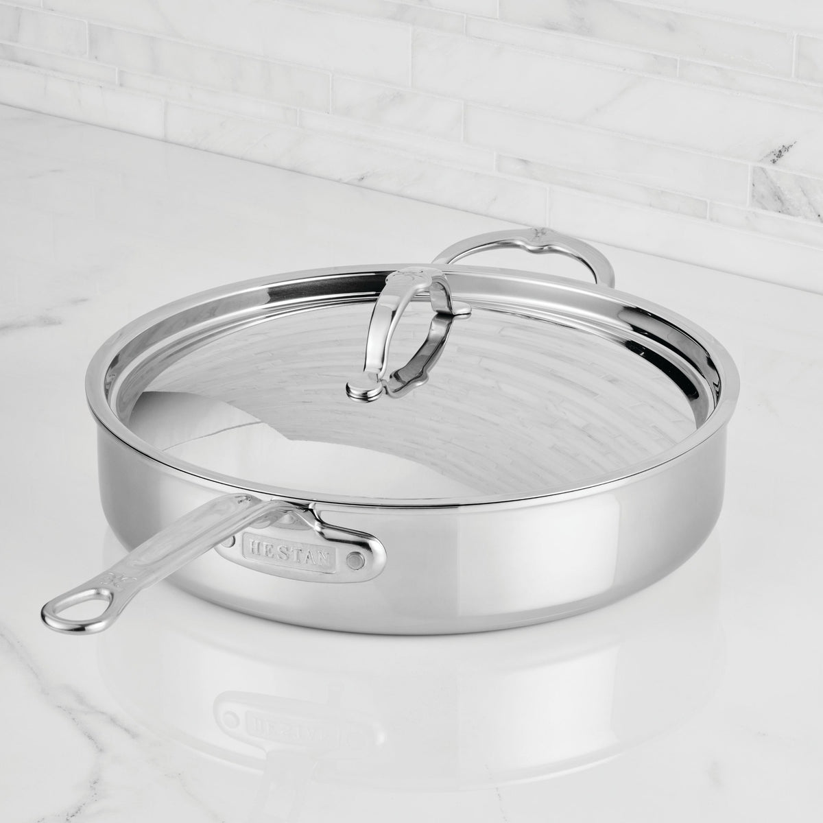 Hestan ProBond Luxe Covered Essential Pan with Helper Handle, 5 Qt