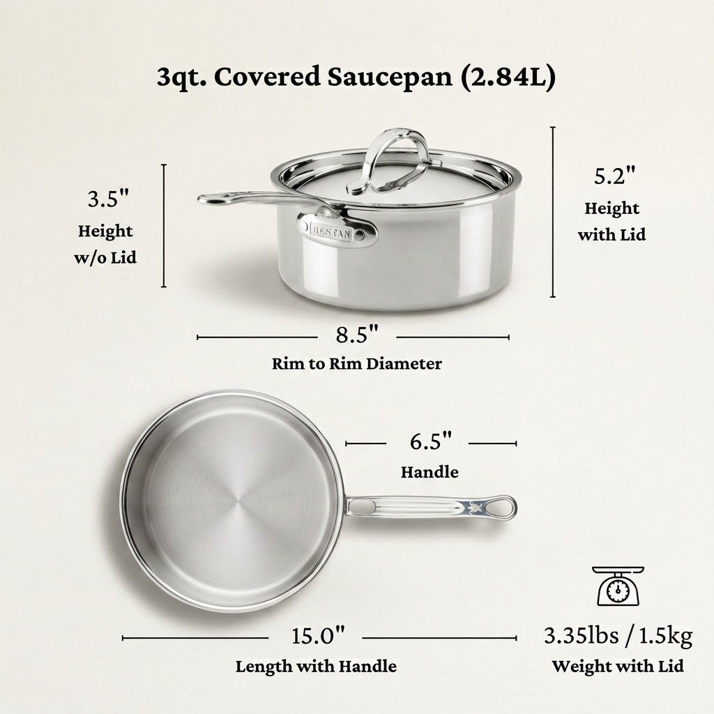 Hestan ProBond Luxe Covered Saucepan, 3 Qt