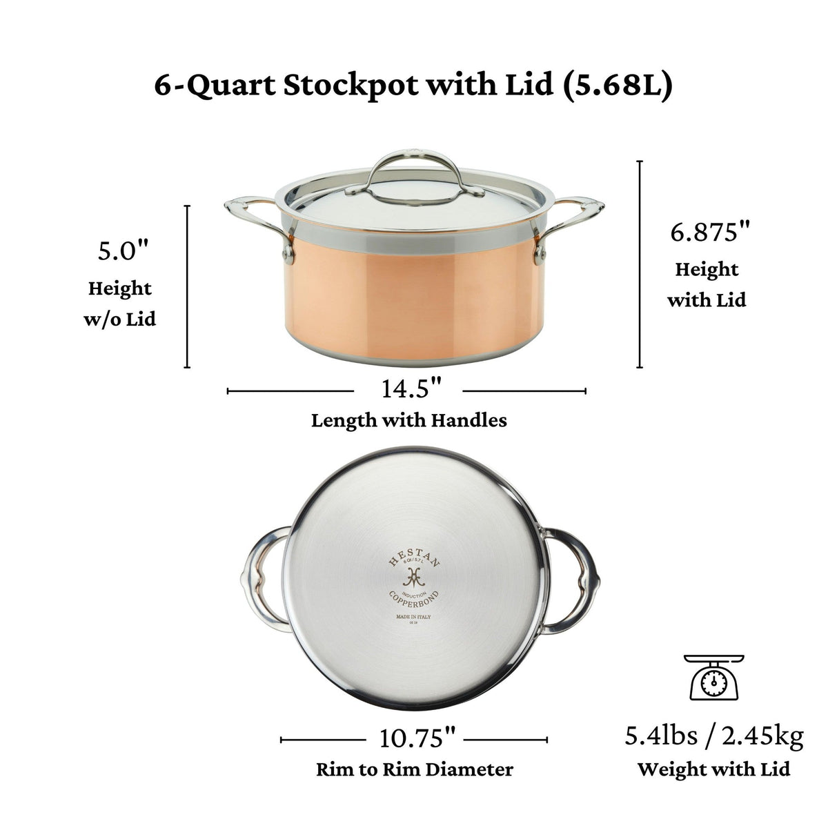 Hestan CopperBond Covered Stockpot, 6 Qt