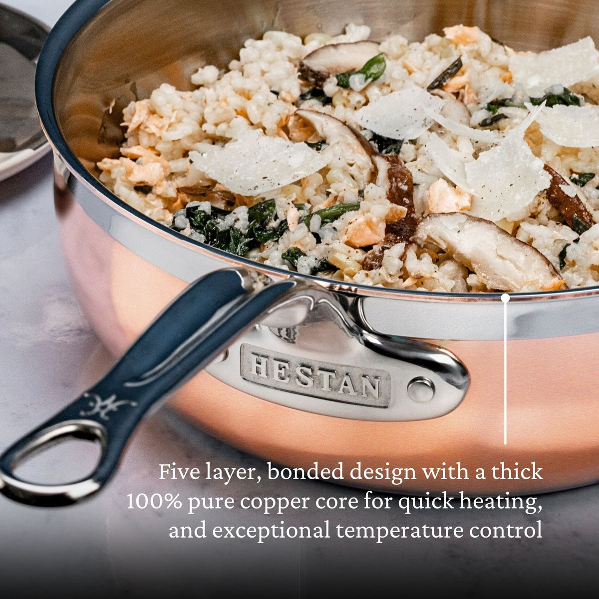 Hestan CopperBond Covered Essential Pan with Helper Handle