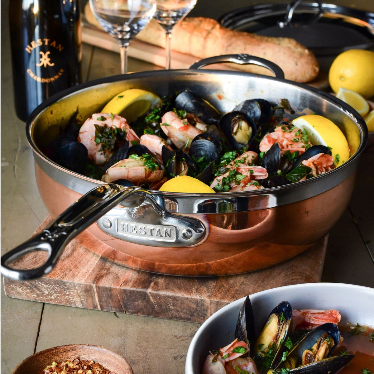 Hestan CopperBond Covered Essential Pan with Helper Handle