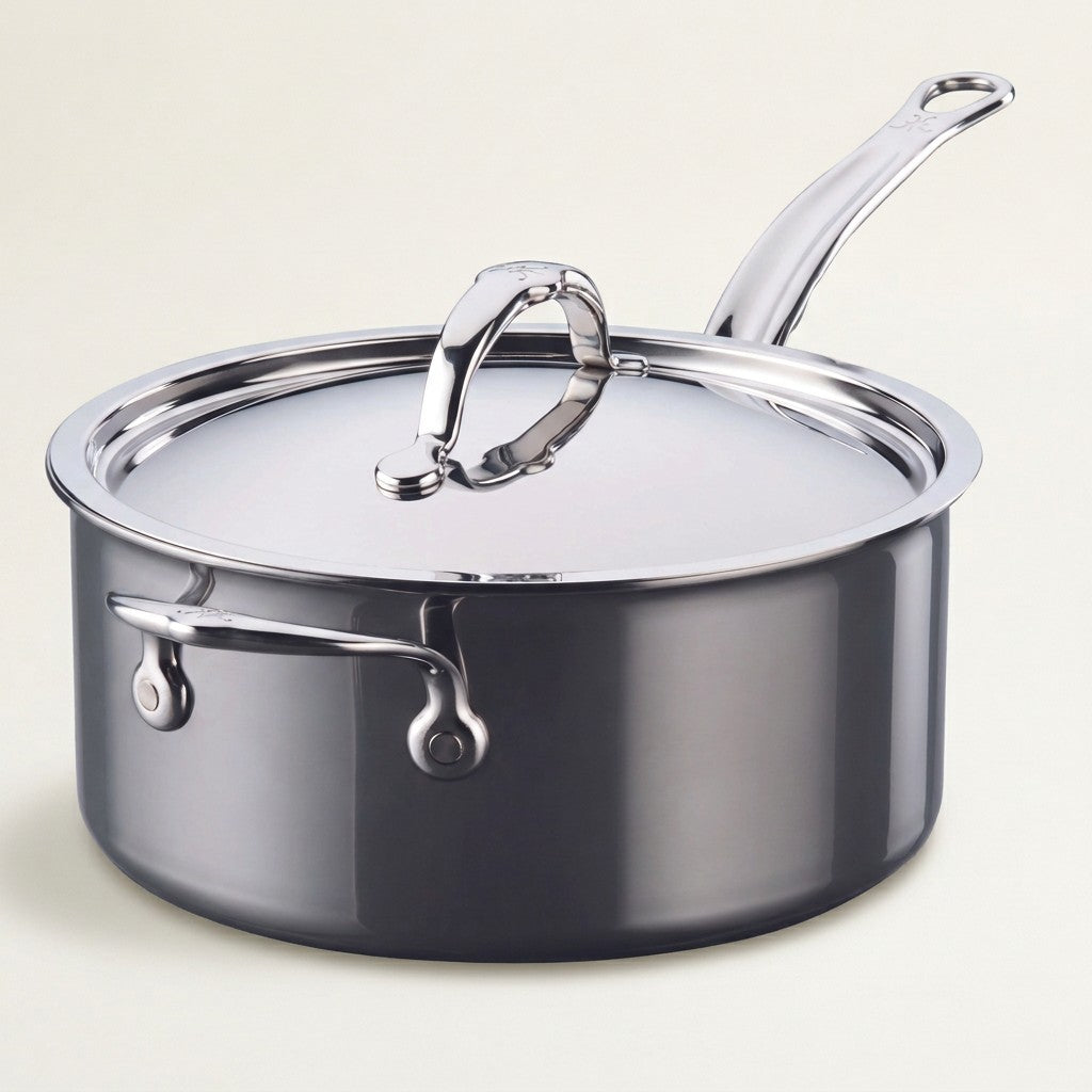 Hestan NanoBond Covered Saucepan with Helper Handle, 4 Qt
