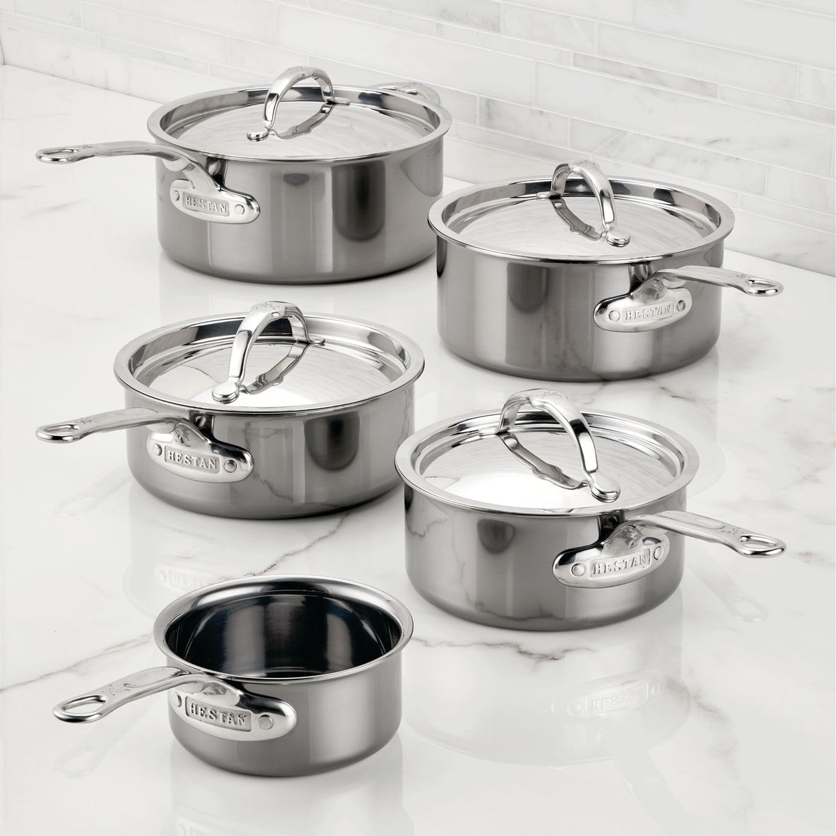 Hestan NanoBond Covered Saucepan with Helper Handle, 4 Qt