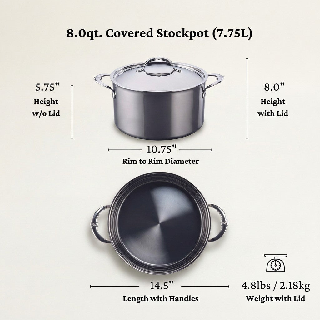 Hestan NanoBond Covered Stockpot, 8 Qt