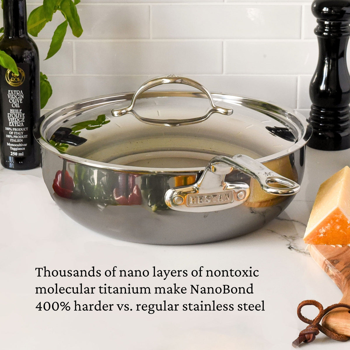 Hestan NanoBond Covered Essential Pan, 3.5 Qt