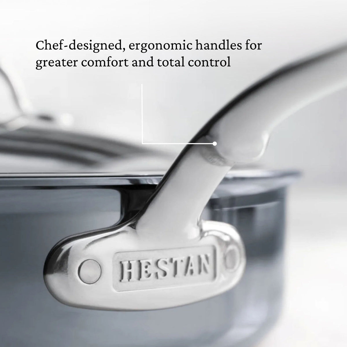 Hestan NanoBond Covered Essential Pan with Helper Handle, 5 Qt