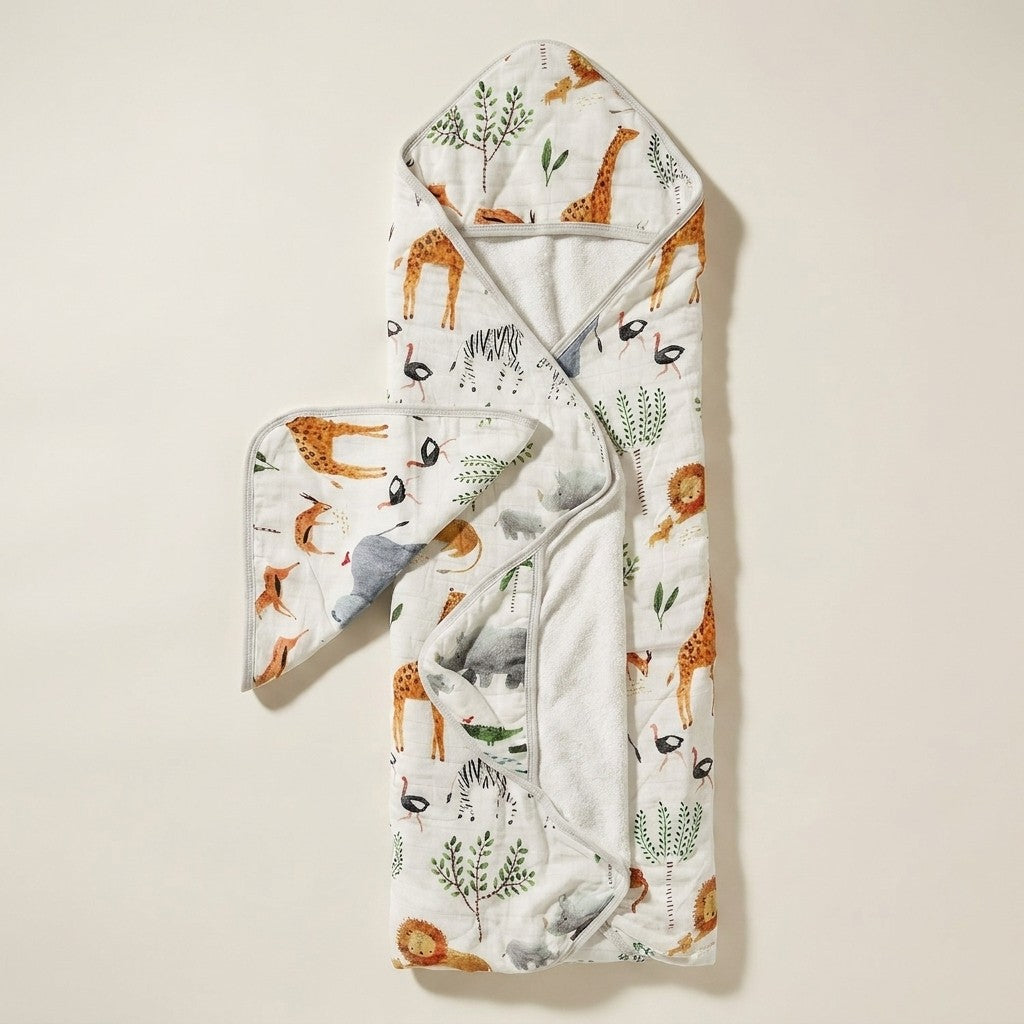 Muslin Hooded Towel Set