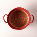 Medium Woven Cotton Rope & Rush Basket