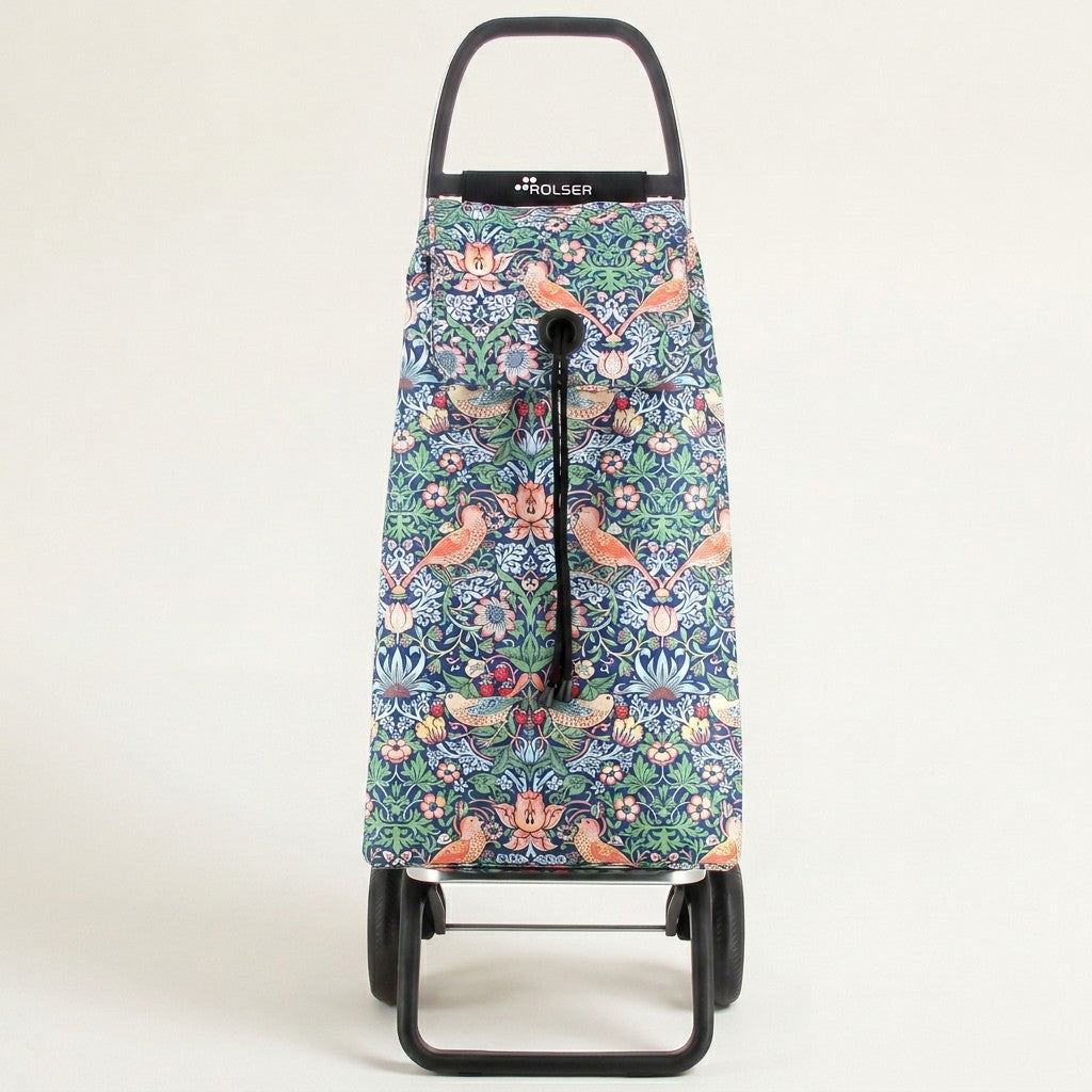 Imax Convert 2 Lightweight Aluminum Folding Shopping Trolley, William Morris 'Strawberry Thief'