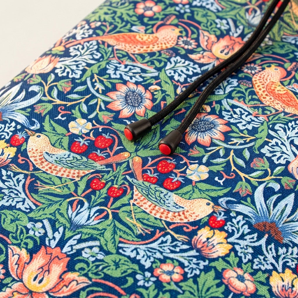 Imax Convert 2 Lightweight Aluminum Folding Shopping Trolley, William Morris 'Strawberry Thief'