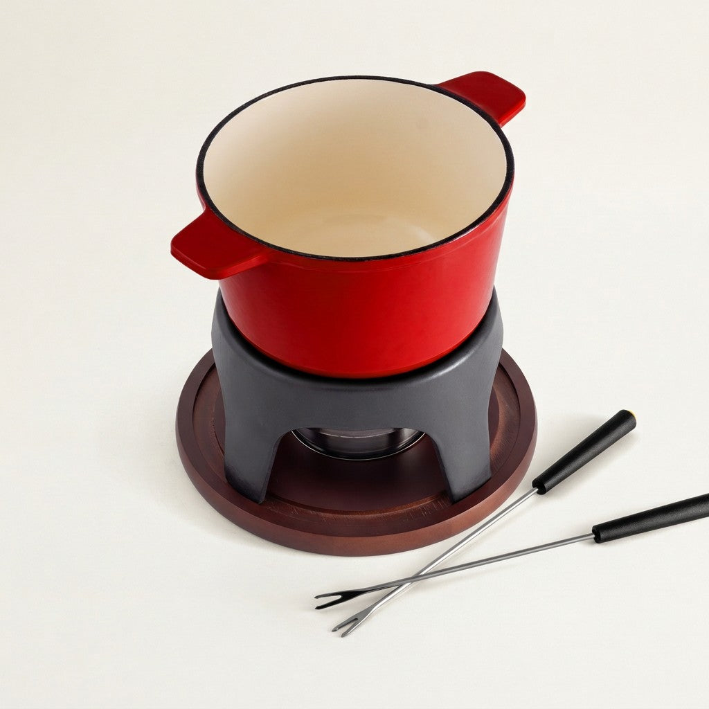 Sierra Cast Iron Fondue Set, 12-Piece