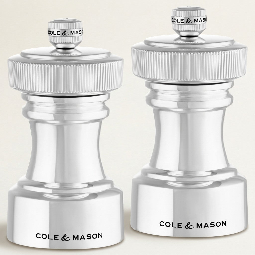Hoxton Salt & Pepper Mill Gift Set, Stainless Steel