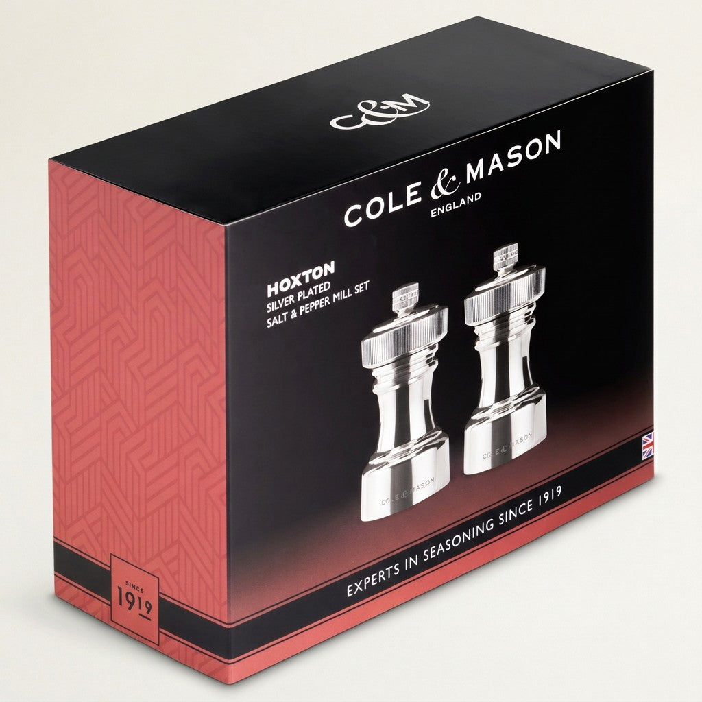 Hoxton Salt & Pepper Mill Gift Set, Stainless Steel