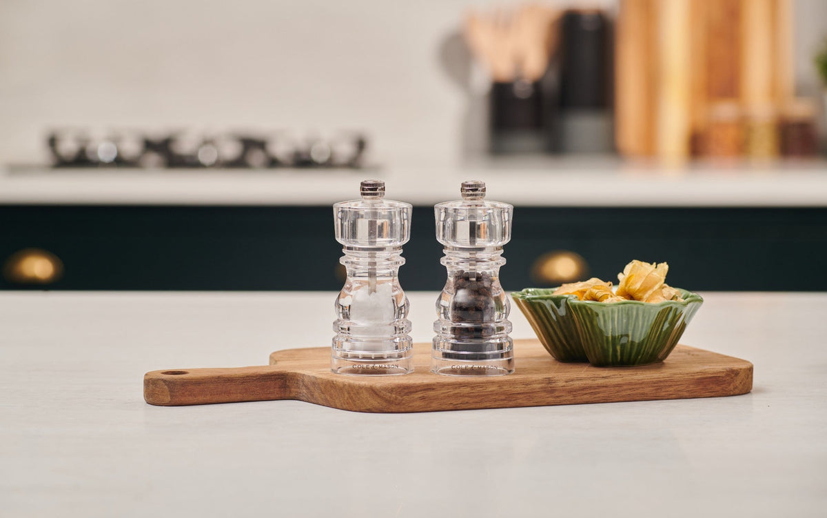 London Salt & Pepper Mill Gift Set, Acrylic, Filled