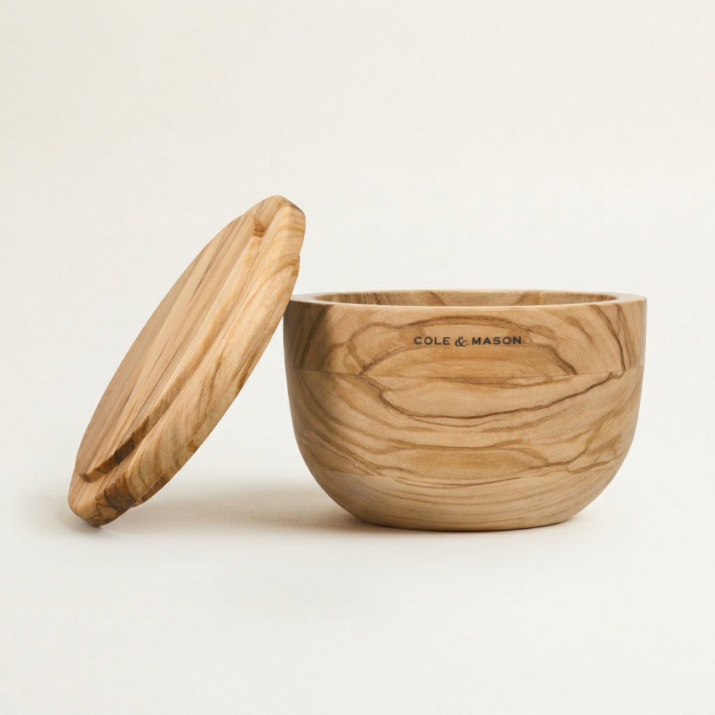 Portobello Olive Wood Salt Pot