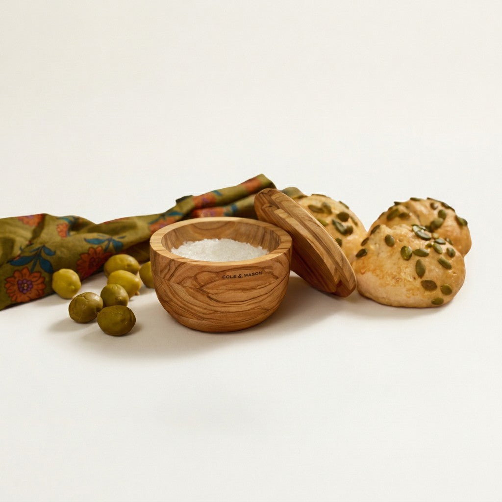 Portobello Olive Wood Salt Pot