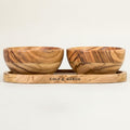 Portobello Olive Wood Salt & Pepper Pinch Pots