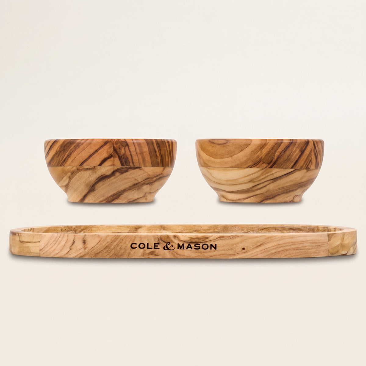 Portobello Olive Wood Salt & Pepper Pinch Pots