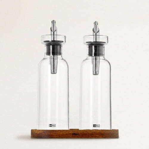 AromaPour Oil & Vinegar Dispenser Set, Glass