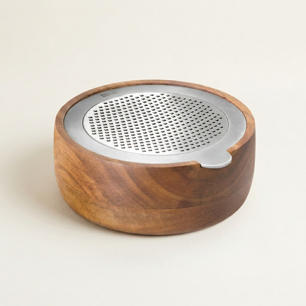 CutNServe Fine Grater, Round, Stainless Steel