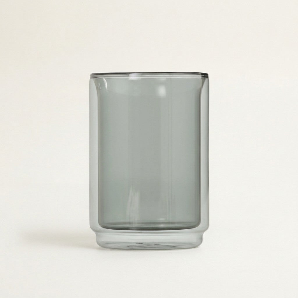 Impact Double-Walled Glass Mug, No Handle