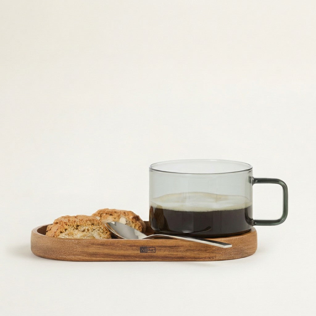 Impact Glass Cup & Coaster Set, Set of 2