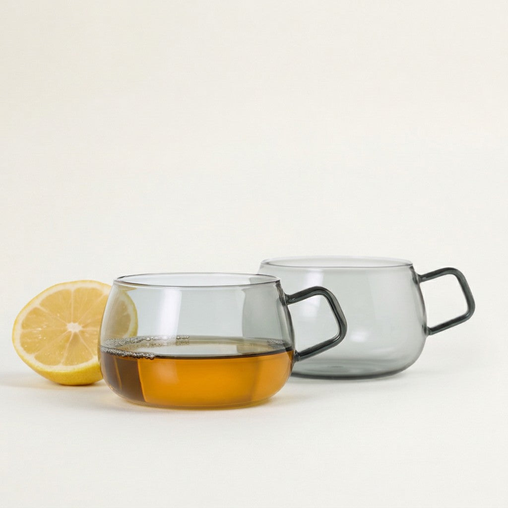 Yuna Glass Mugs, Set of 2