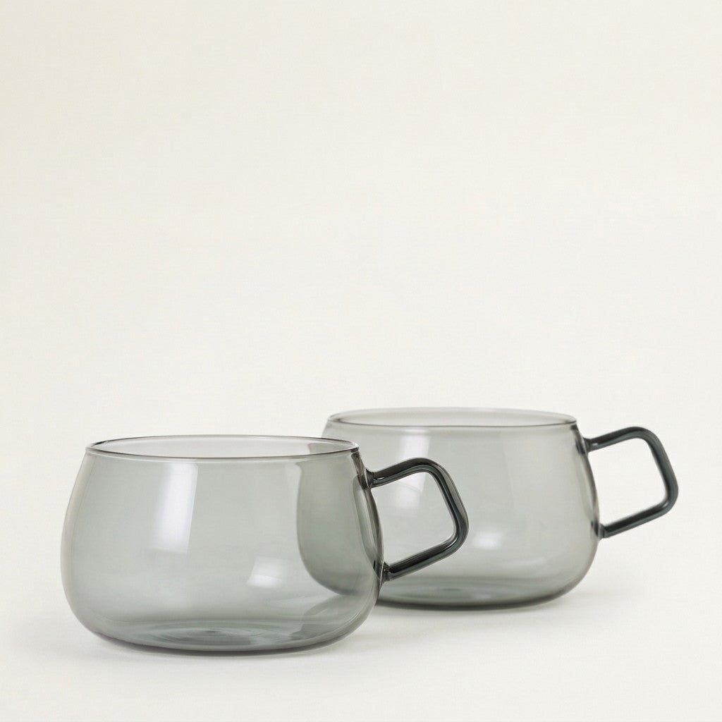 Yuna Glass Mugs, Set of 2