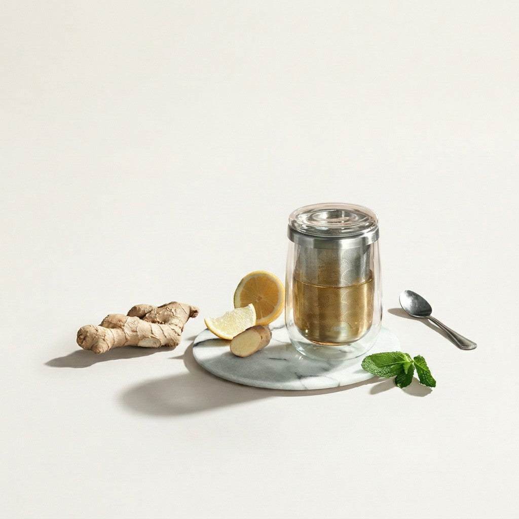 Fusion Double-Walled Tea Glass, No Handle
