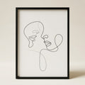 Line Couple Wall Art