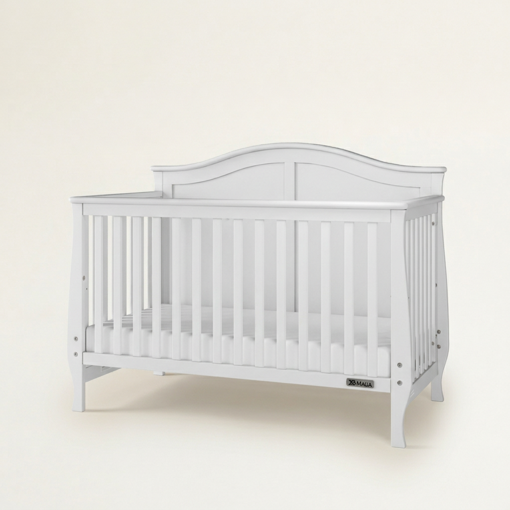 Lit de bébé 4 en 1 Camden, blanc mat
