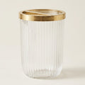 Fluted Glass Toothbrush Holder
