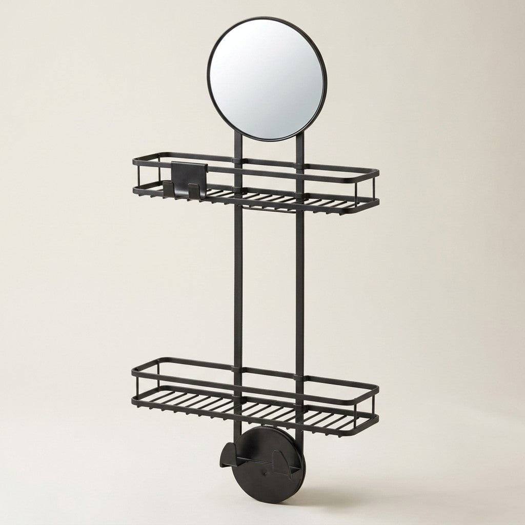 Large Shower Caddy with Mirror