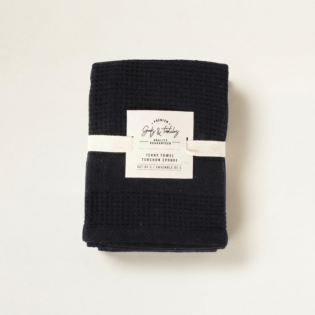 Pro Waffle Terry Reverse Towels Set of 3