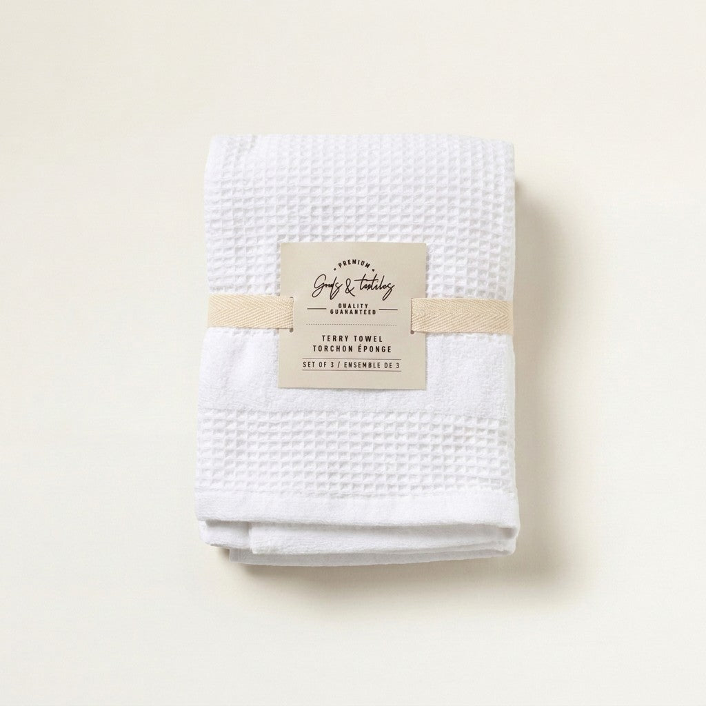 Pro Waffle Terry Reverse Towels Set of 3