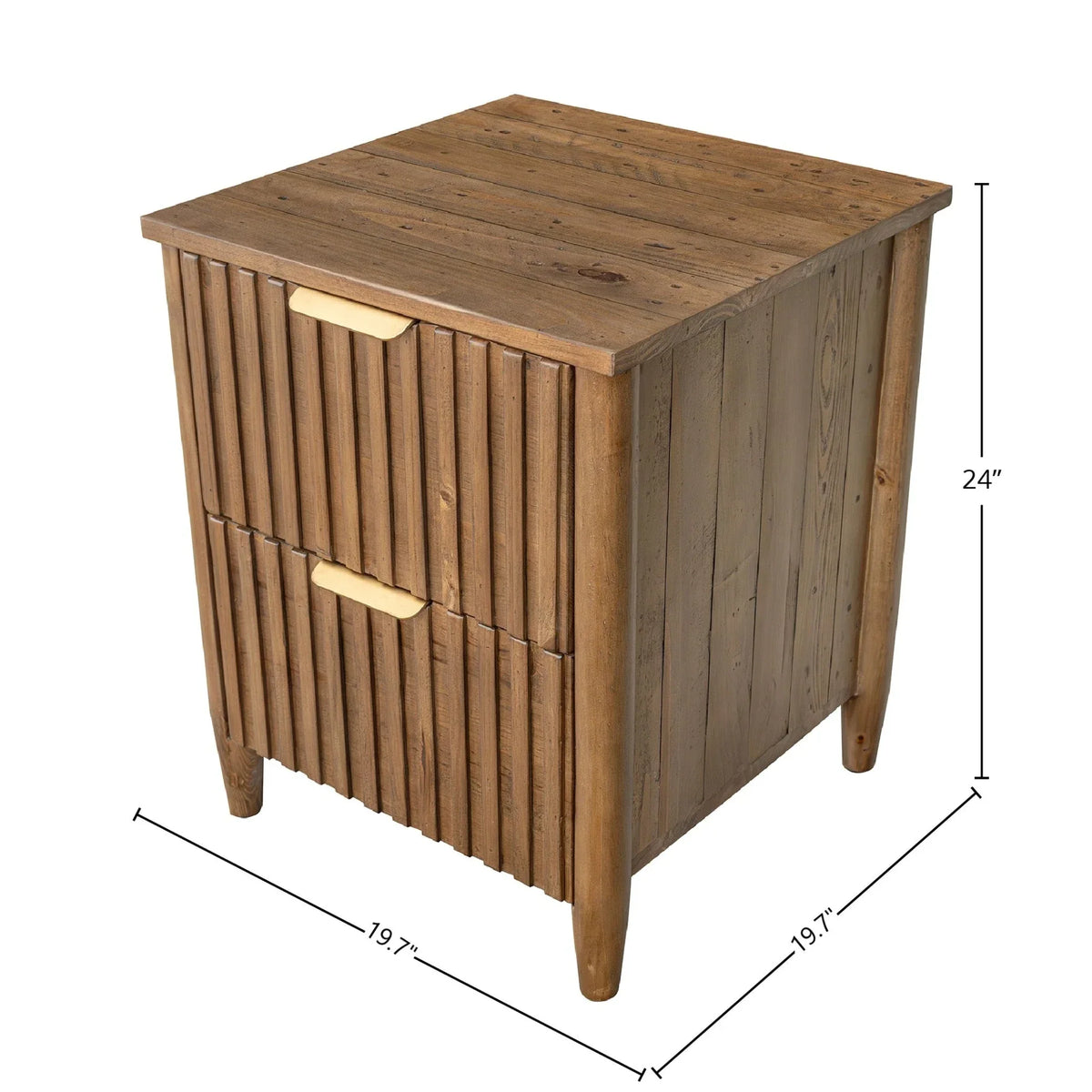Britanica 2 Drawer Nightstand - Brown