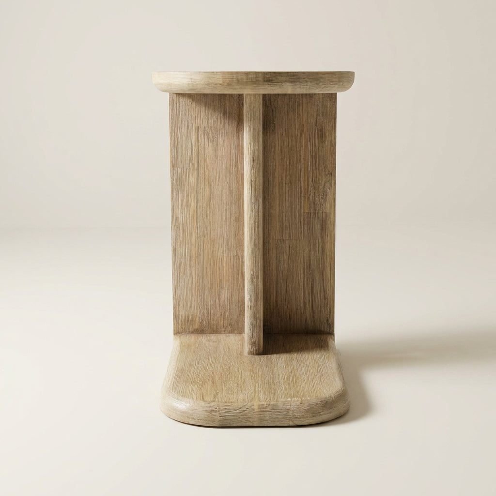 Haru C Shaped Side Table - Beige