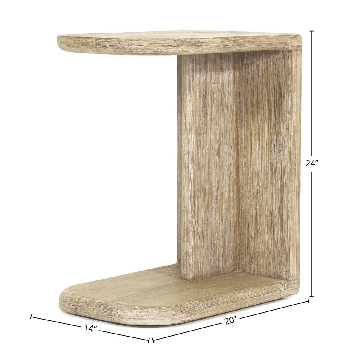Haru C Shaped Side Table - Beige
