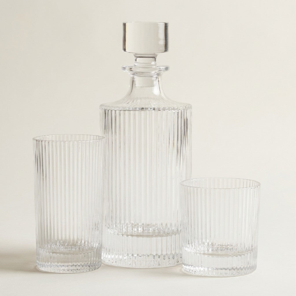 Vertical Optic Decanter Clear 10 5 H 28Oz - Clear