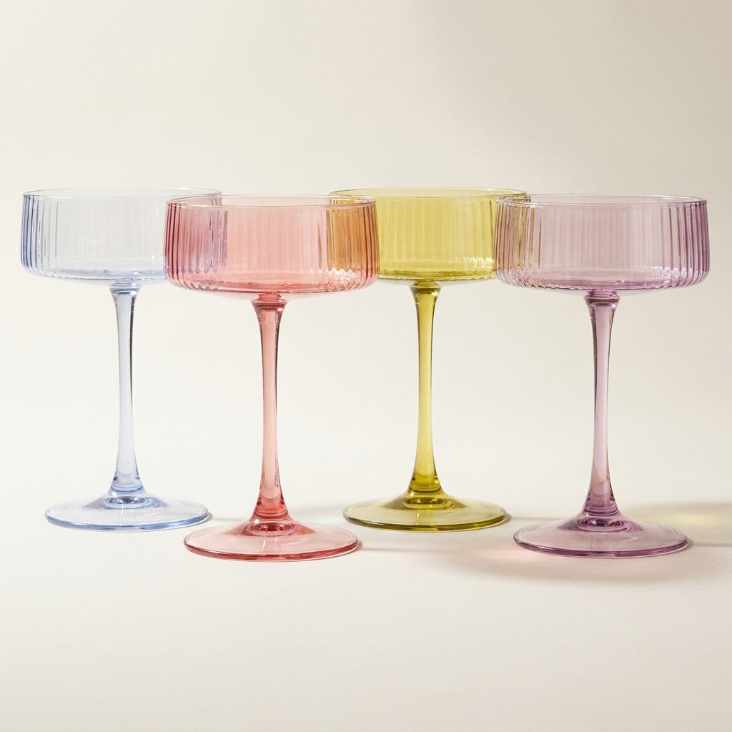 Lustre Tight Optic Cocktail Coupe 4Asst 6 5 H 9Oz - Multi