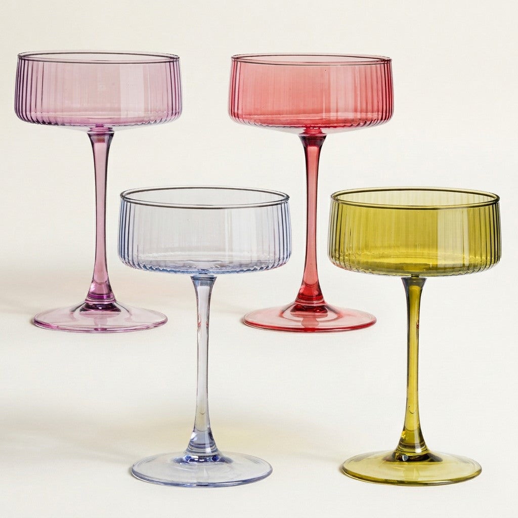 Lustre Tight Optic Cocktail Coupe 4Asst 6 5 H 9Oz - Multi