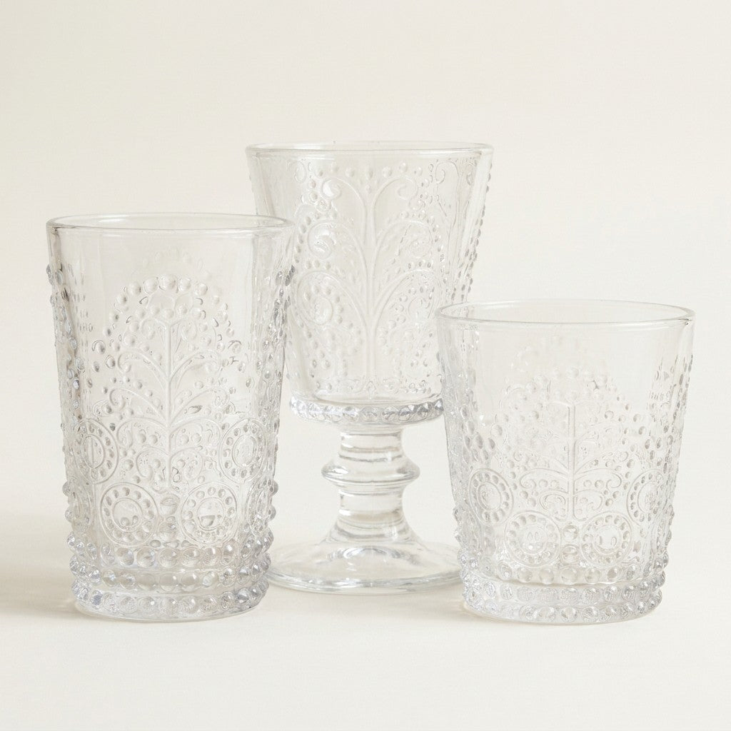 Lacework Pattern Tumbler 4 H 12Oz - Clear