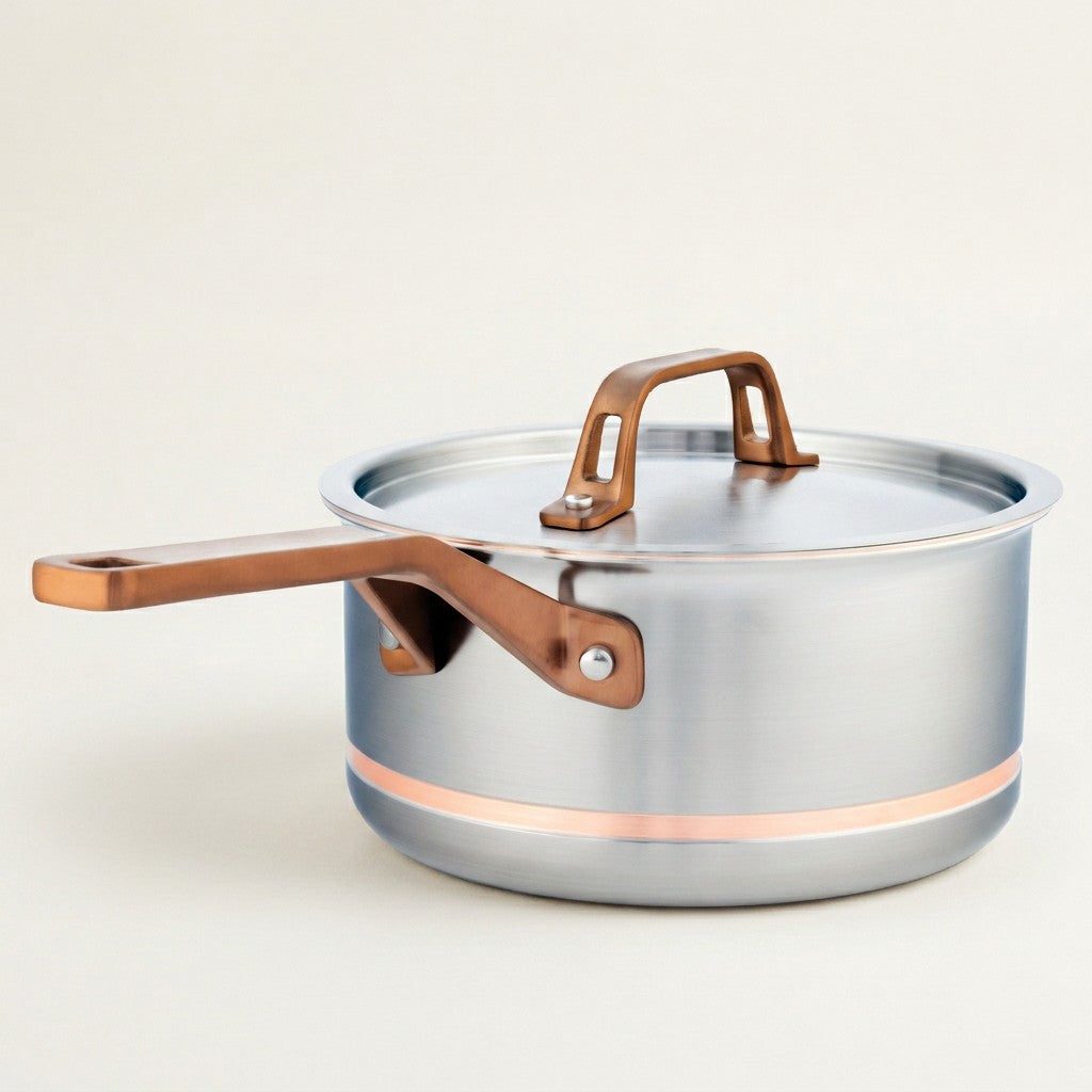 Meyer CopperClad Covered Saucepan, 3.1 L