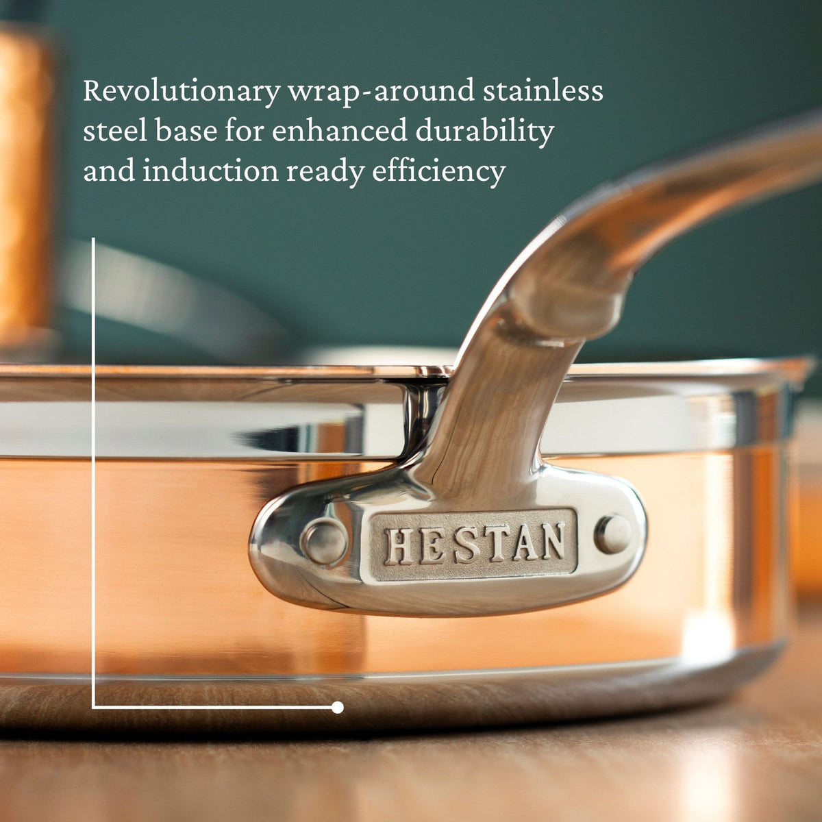 Hestan CopperBond Covered Sauté Pan with Helper Handle, 3.5 Qt