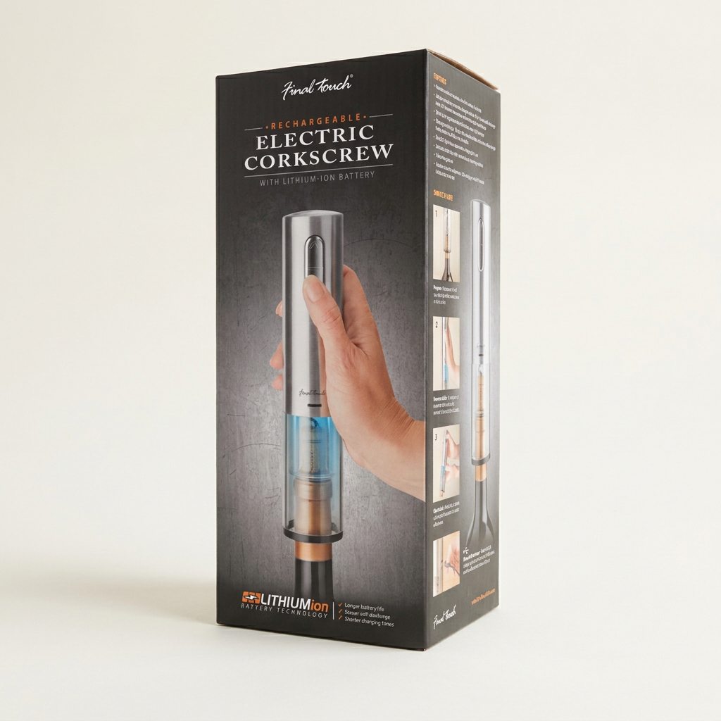 Electric Corkscrew with Lithium-Ion Battery