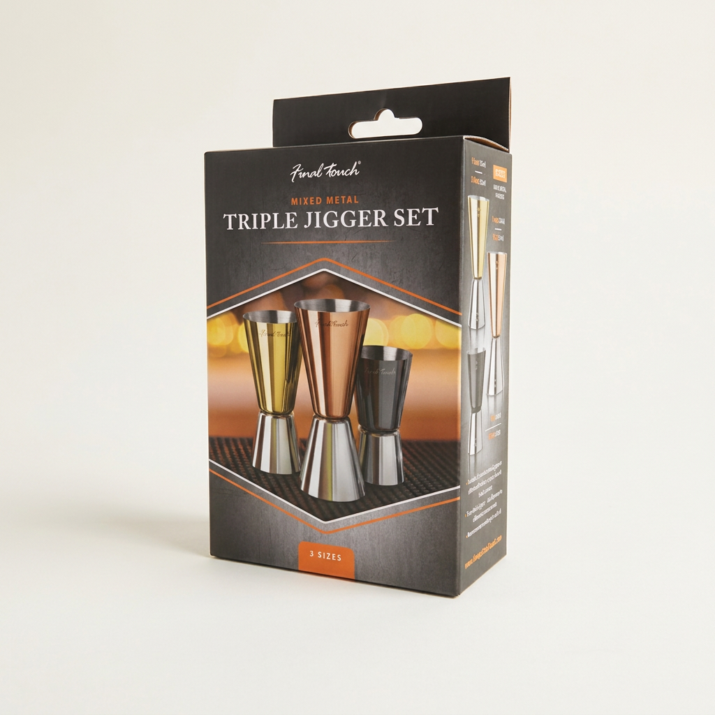 Mixed Metal Jigger Set - Set of 3