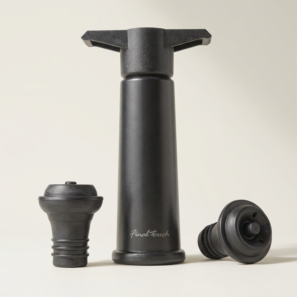 Wine Bottle Pump with Two Stoppers